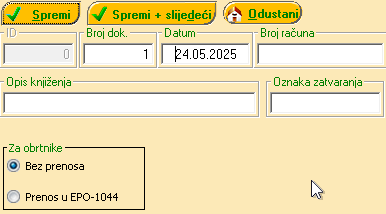 Isplate dobavljaču-obrtnici