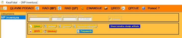 MP inventura